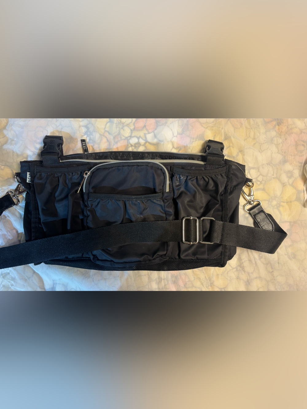 BEIS Kids Black and Silver Organizer Tote